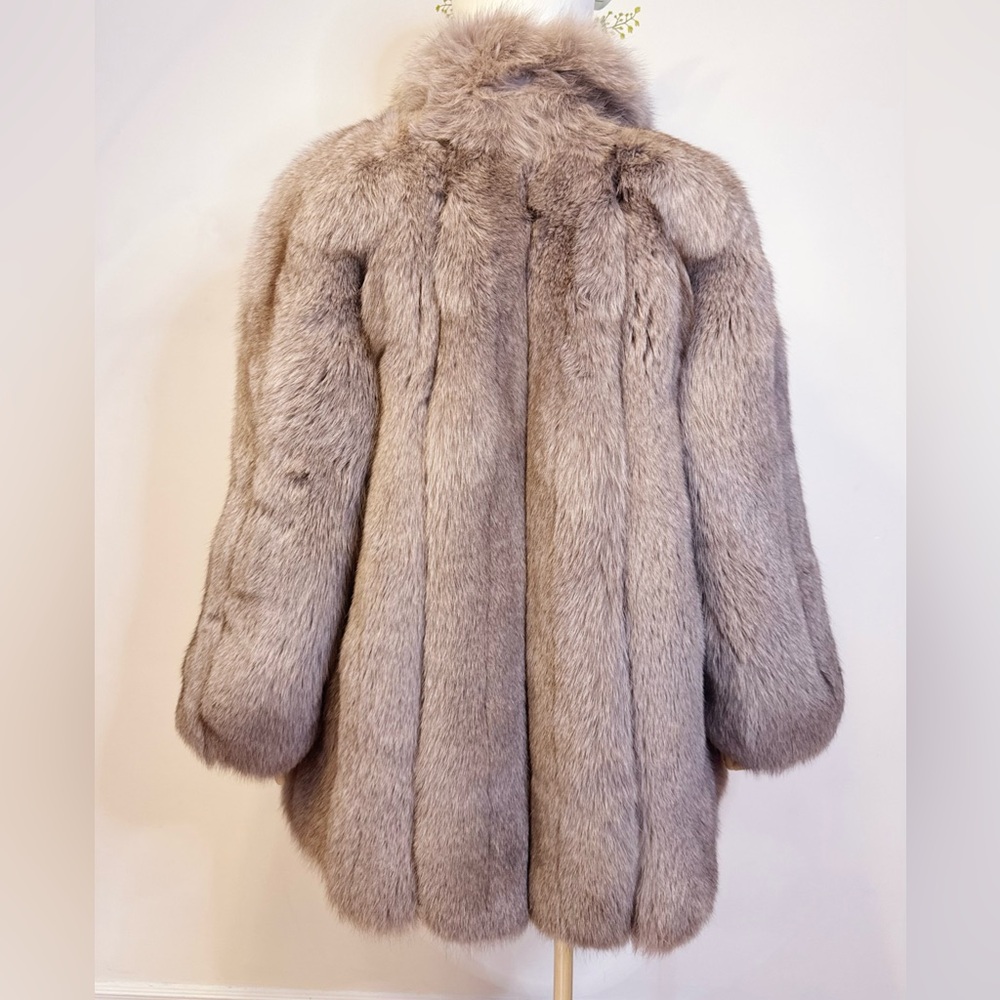 Vintage Cocoa + Grey SAGA Fox Fur Jacket (Japan) - Picture 10 of 12